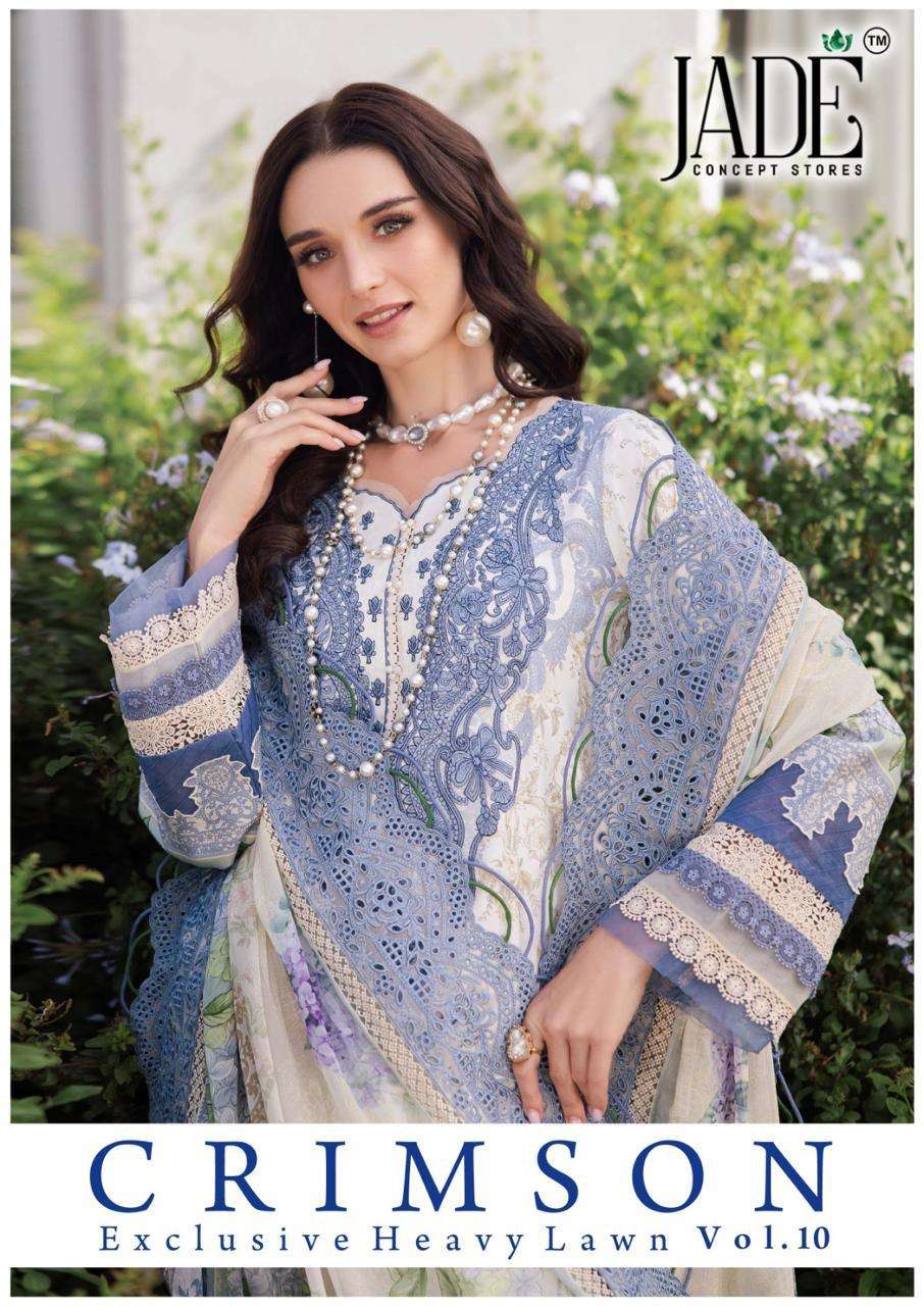 CRIMSON EXCLUSIVE HEAVY LAWN COLLECTION VOL 10 READY WEAR BY JADE
